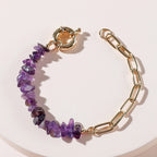 Crystal Accent Chain Bracelet, Pink, Blue or Purple — product image 01