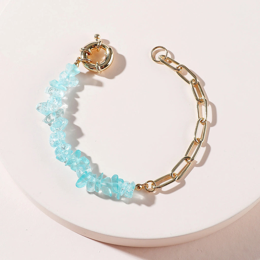 Crystal Accent Chain Bracelet, Pink, Blue or Purple — product image 03