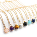 Crystal Orb Pendant Necklace, Multiple Stone Options — product image 01