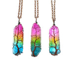 Crystal Point Pendant Necklace, Colorful & Carnelian Styles — product image 08
