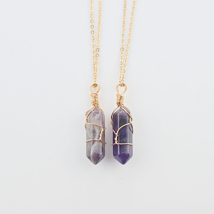 Geometric Crystal Point Necklace, Gold-Tone Chain — product image 01