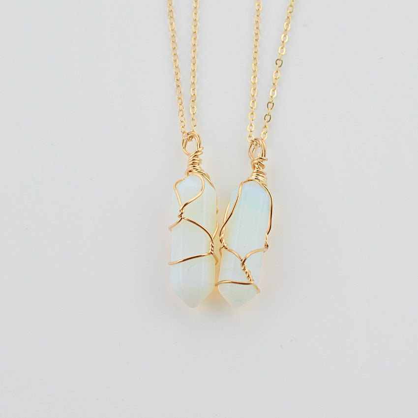 Geometric Crystal Point Necklace, Gold-Tone Chain — product image 03