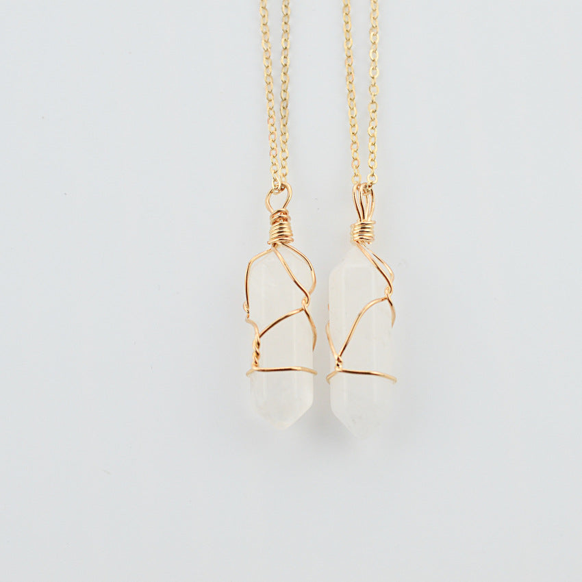 Geometric Crystal Point Necklace, Gold-Tone Chain — product image 06