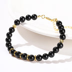Natural Stone Bead Bracelet, 6mm Round Beads — product image 01