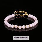 Natural Stone Bead Bracelet, 6mm Round Beads — product image 13