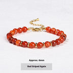 Natural Stone Bead Bracelet, 6mm Round Beads — product image 16