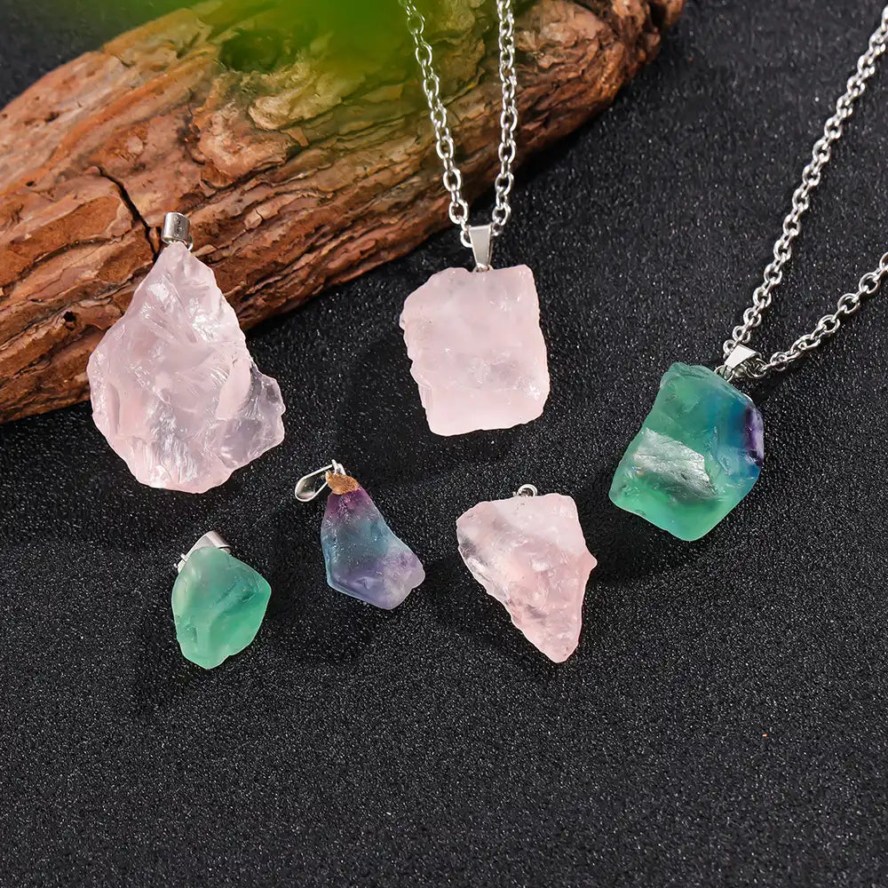 Water-Drop Fluorite Pendant Necklace, Gold-Tone Finish — product image 02